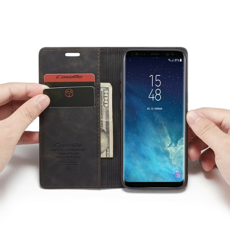 Folio-fodral För Samsung Galaxy S8 Läderfodral Caseme Konstläder