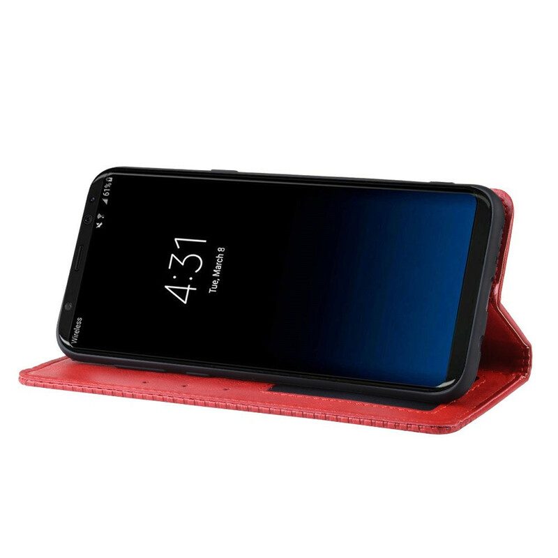 Folio-fodral För Samsung Galaxy S8 Läderfodral Vintage Stiliserad Lädereffekt