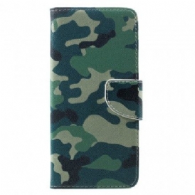 Folio-fodral För Samsung Galaxy S8 Plus Militärt Kamouflage