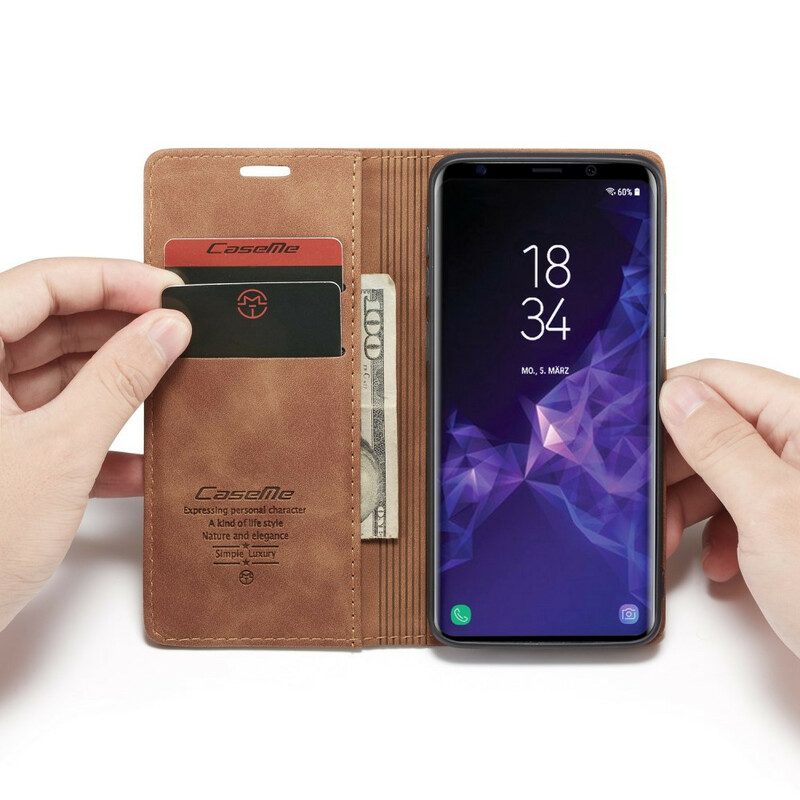 Folio-fodral För Samsung Galaxy S9 Läderfodral Caseme Konstläder