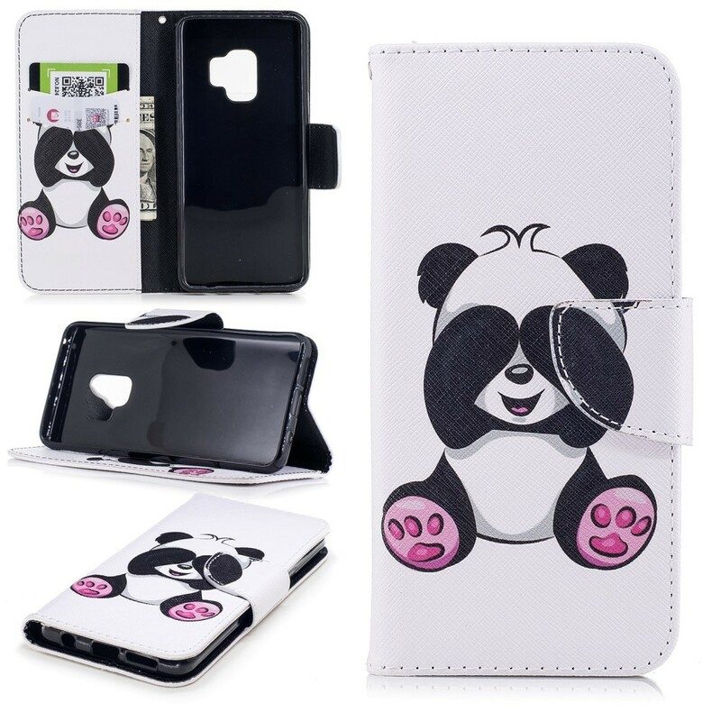 Folio-fodral För Samsung Galaxy S9 Panda Kul