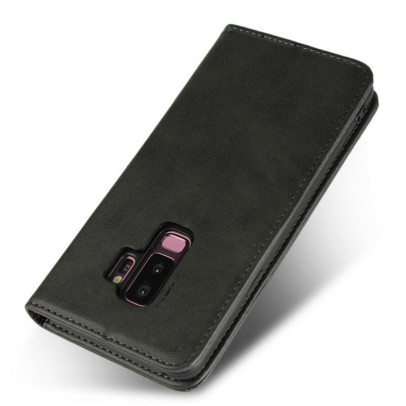 Folio-fodral För Samsung Galaxy S9 Plus Läderfodral Faux Lädersömmar