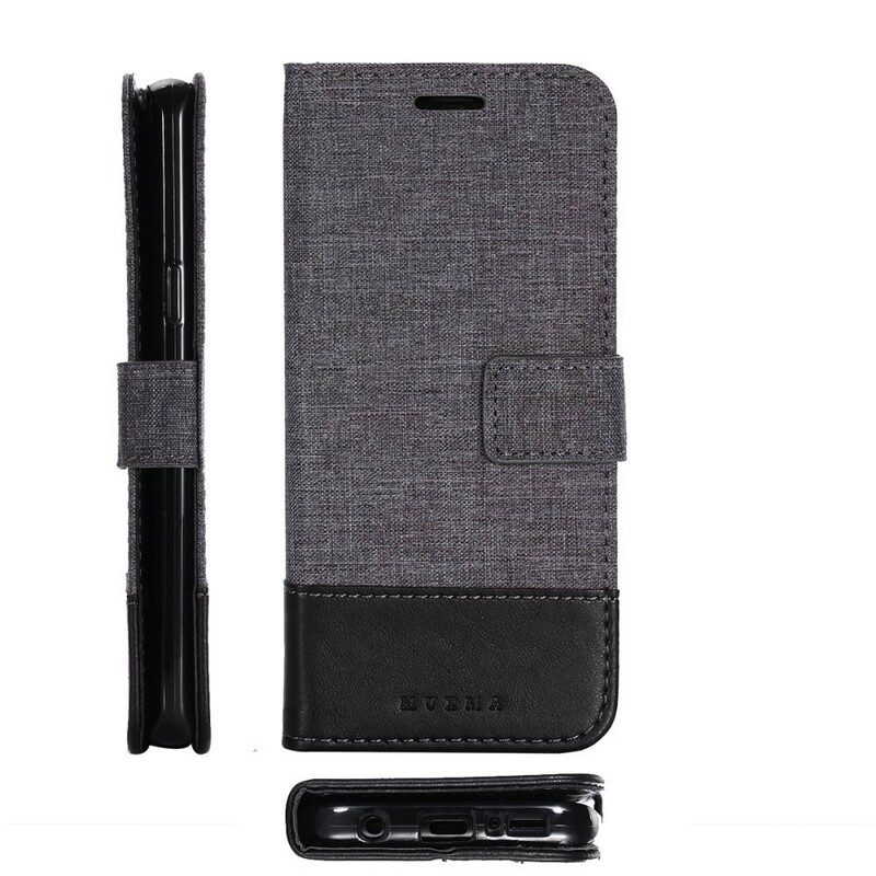 Folio-fodral För Samsung Galaxy S9 Plus Muxma Tyg Och Lädereffekt