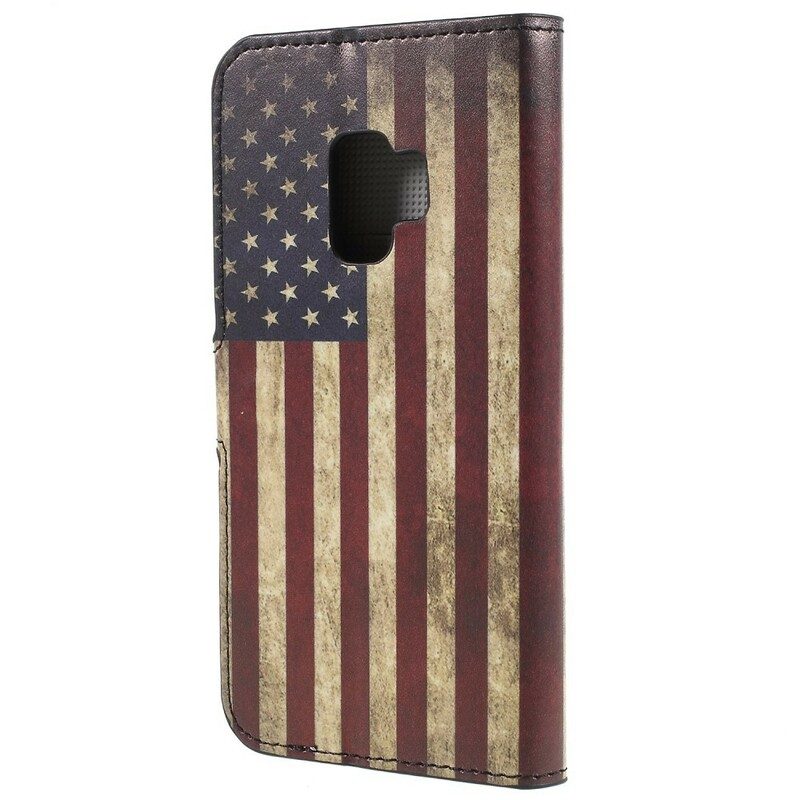 Folio-fodral För Samsung Galaxy S9 Usa:s Flagga