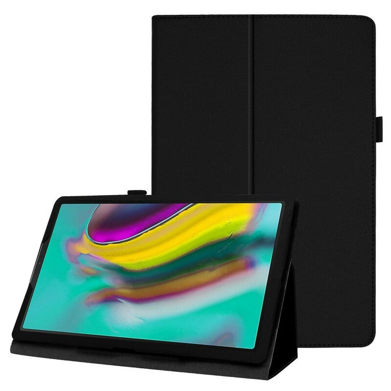 Folio-fodral För Samsung Galaxy Tab A 10.1 (2019) 2 Litchi Konstläderluckor