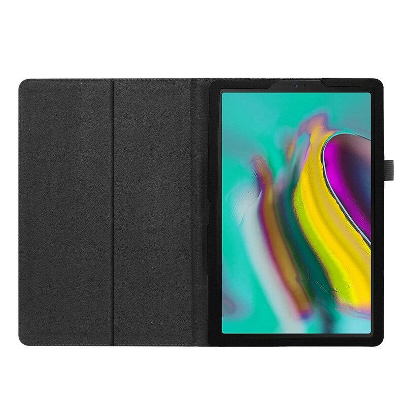 Folio-fodral För Samsung Galaxy Tab A 10.1 (2019) 2 Litchi Konstläderluckor