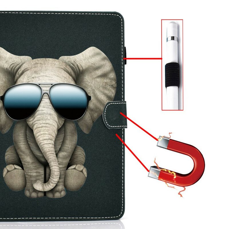 Folio-fodral För Samsung Galaxy Tab A 10.1 (2019) Elefant Inkognito