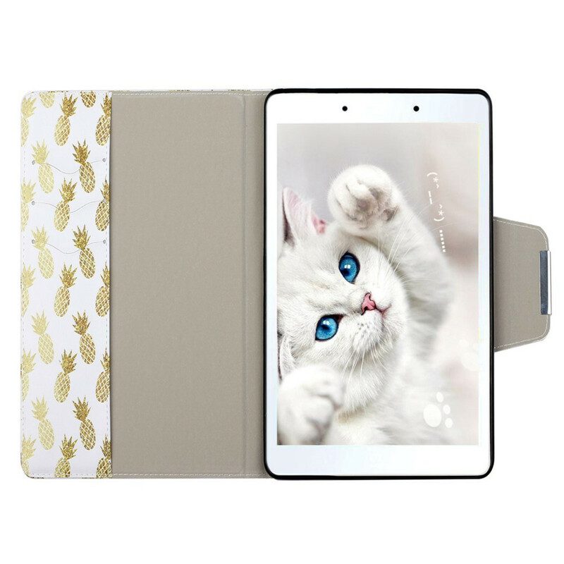 Folio-fodral För Samsung Galaxy Tab A 8" (2019) Gyllene Ananas