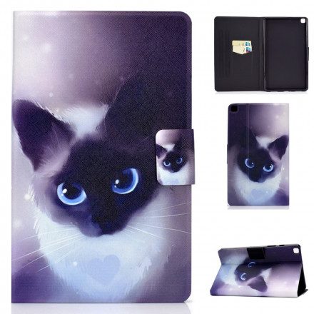 Folio-fodral För Samsung Galaxy Tab A7 Blå Ögon Katt