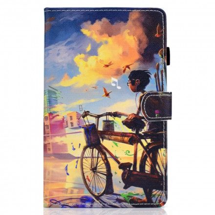 Folio-fodral För Samsung Galaxy Tab A7 Cykel Art