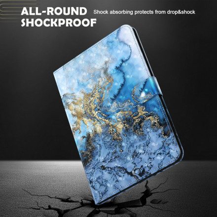 Folio-fodral För Samsung Galaxy Tab A7 Ljusfläcksmarmor