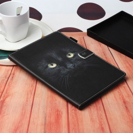 Folio-fodral För Samsung Galaxy Tab A7 Svarta Kattögon