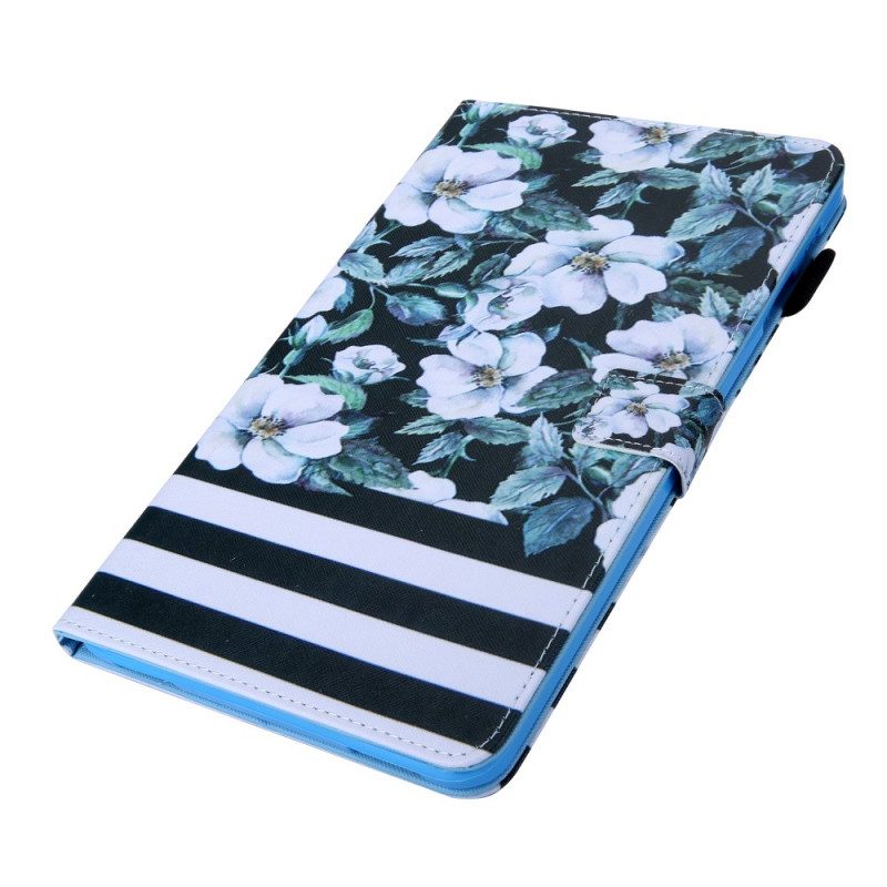 Folio-fodral För Samsung Galaxy Tab A8 Blomsterdesign