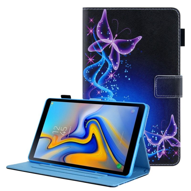 Folio-fodral För Samsung Galaxy Tab A8 Färgglada Fjärilar