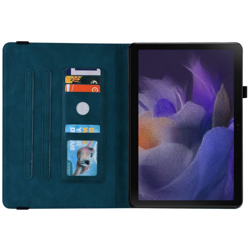 Folio-fodral För Samsung Galaxy Tab A8 Fjärilsmönster