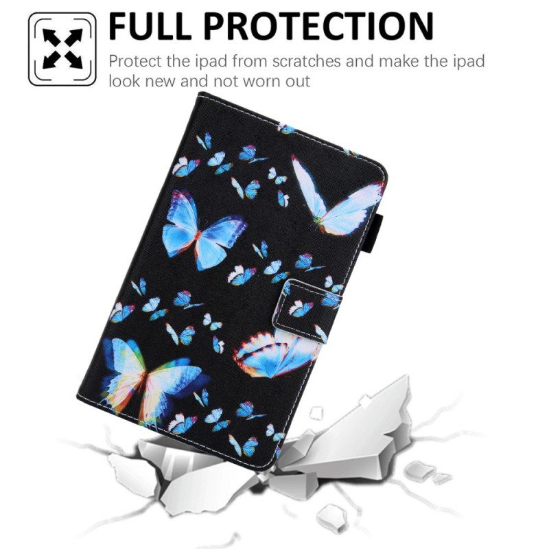 Folio-fodral För Samsung Galaxy Tab A8 Flera Fjärilar