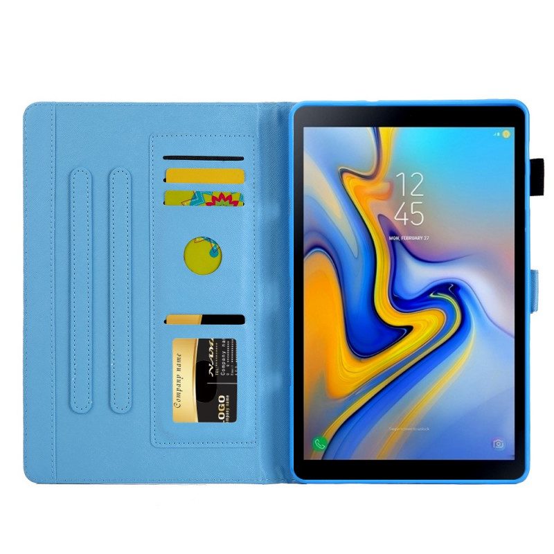 Folio-fodral För Samsung Galaxy Tab A8 Marmorstil