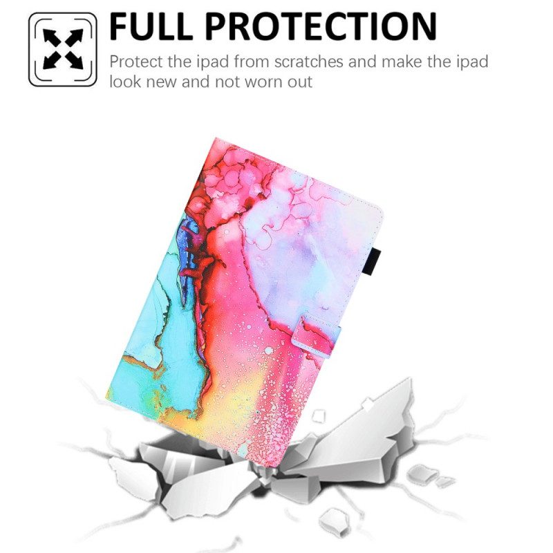 Folio-fodral För Samsung Galaxy Tab A8 Marmorstil
