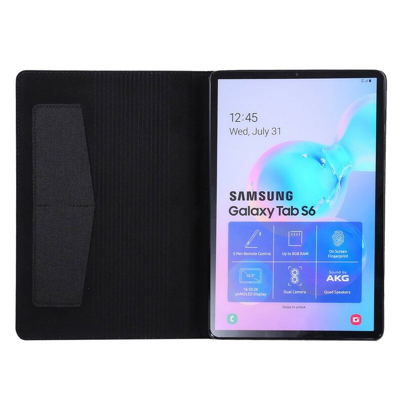 Folio-fodral För Samsung Galaxy Tab S6 Kläde