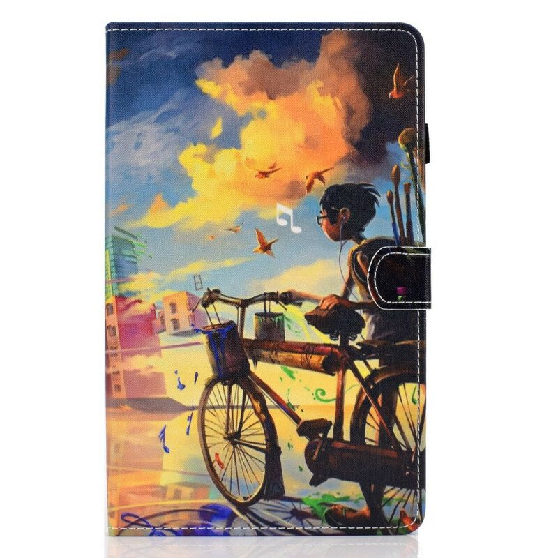 Folio-fodral För Samsung Galaxy Tab S6 Lite Cykel Art