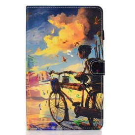 Folio-fodral För Samsung Galaxy Tab S6 Lite Cykel Art