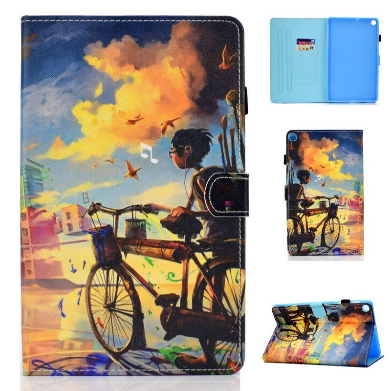 Folio-fodral För Samsung Galaxy Tab S6 Lite Cykel Art