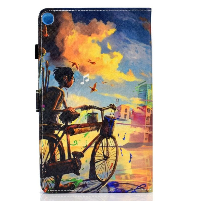 Folio-fodral För Samsung Galaxy Tab S6 Lite Cykel Art