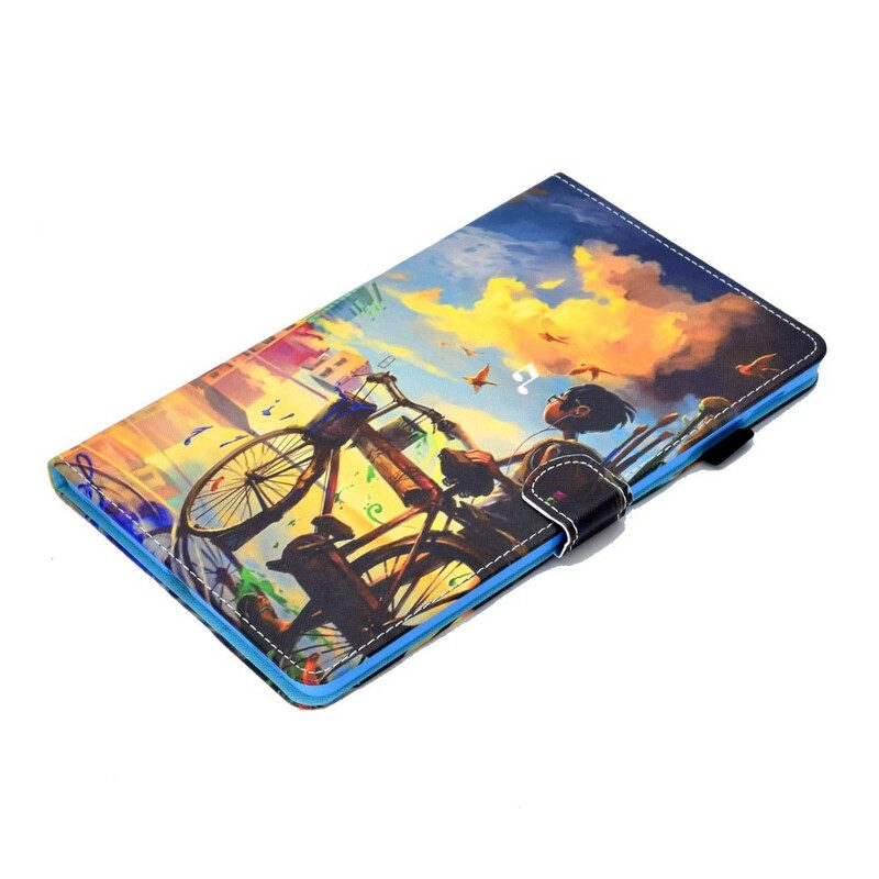 Folio-fodral För Samsung Galaxy Tab S6 Lite Cykel Art