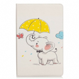 Folio-fodral För Samsung Galaxy Tab S6 Lite Elefant I Regnet