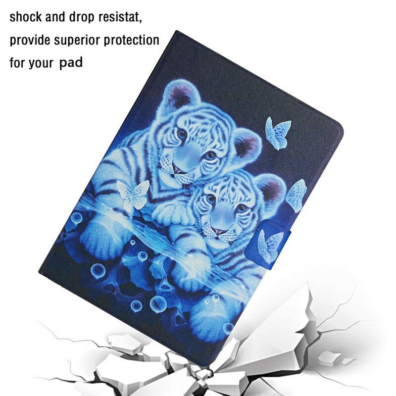 Folio-fodral För Samsung Galaxy Tab S6 Tigrar