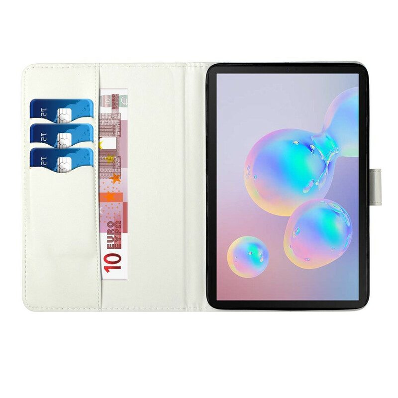 Folio-fodral För Samsung Galaxy Tab S7 Plus / Tab S8 Plus Vit Kattunge