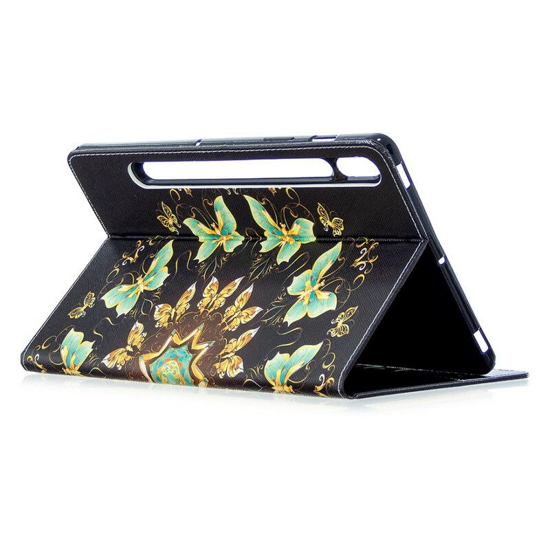 Folio-fodral För Samsung Galaxy Tab S7 / Tab S8 Fjärilar Art