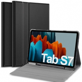 Folio-fodral För Samsung Galaxy Tab S7 / Tab S8 Premium Läderstil