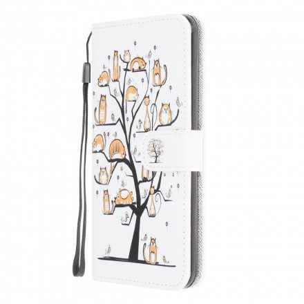 Folio-fodral För Samsung Galaxy XCover 5 Med Kedjar Funky Cats With Strap