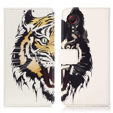 Folio-fodral För Samsung Galaxy XCover 5 Väldig Tiger