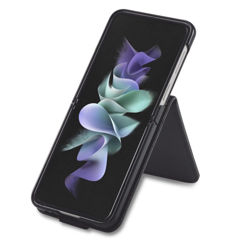 Folio-fodral För Samsung Galaxy Z Flip 3 5G Läderfodral Korthållare Och Spänne Lc.imeeke