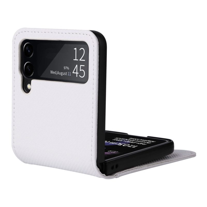 Folio-fodral För Samsung Galaxy Z Flip 4 Läderfodral Retro Lädereffektkorthållare
