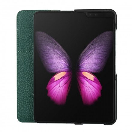 Folio-fodral För Samsung Galaxy Z Fold 2 Läderfodral Äkta Litchi Läder