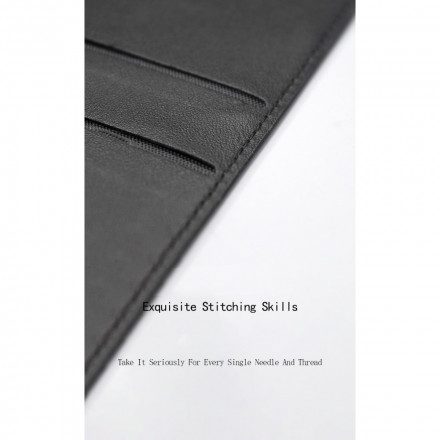 Folio-fodral För Samsung Galaxy Z Fold 2 Läderfodral Svart Äkta Läder