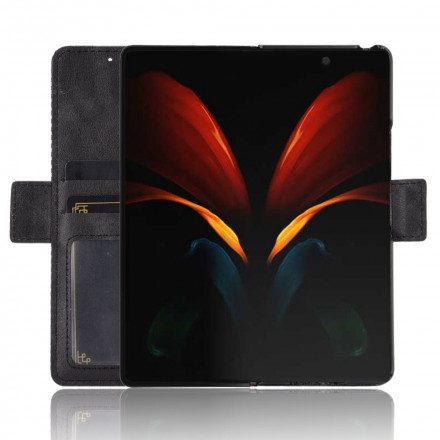 Folio-fodral För Samsung Galaxy Z Fold 2 Stiliserad Lädereffekt