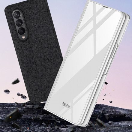 Folio-fodral För Samsung Galaxy Z Fold 3 5G Läderfodral Gkk Kolhärdat Glas