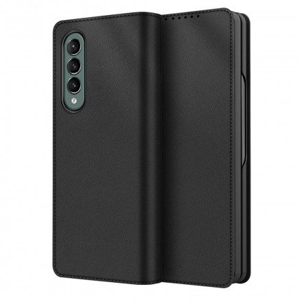 Folio-fodral För Samsung Galaxy Z Fold 3 5G Läderfodral Skin-touch Split Läder