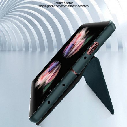 Folio-fodral För Samsung Galaxy Z Fold 3 5G Läderfodral Skin-touch Split Läder