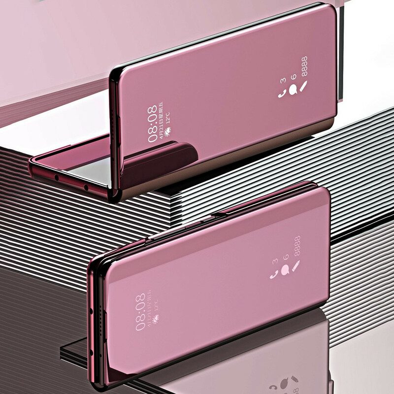 Folio-fodral För Samsung Galaxy Z Fold 3 5G Läderfodral Spegelskydd