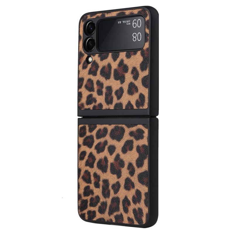 Folio-fodral Mobilskal För Samsung Galaxy Z Flip 3 5G Läderfodral Leopard