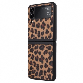 Folio-fodral Mobilskal För Samsung Galaxy Z Flip 3 5G Läderfodral Leopard