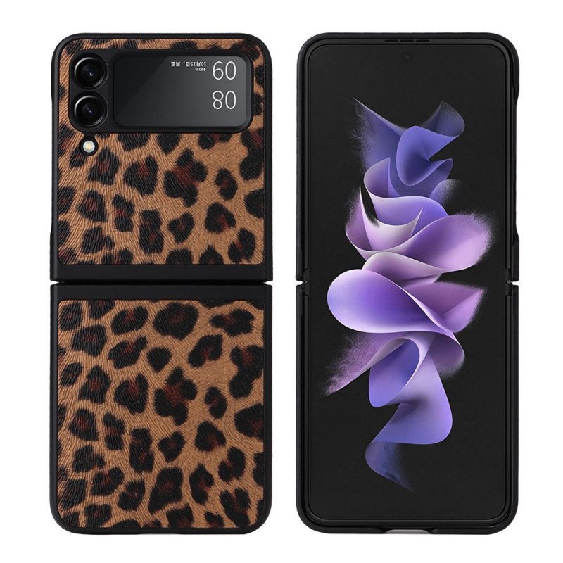 Folio-fodral Mobilskal För Samsung Galaxy Z Flip 3 5G Läderfodral Leopard