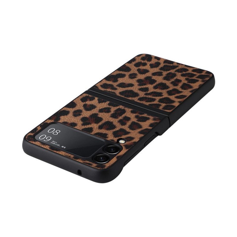 Folio-fodral Mobilskal För Samsung Galaxy Z Flip 3 5G Läderfodral Leopard