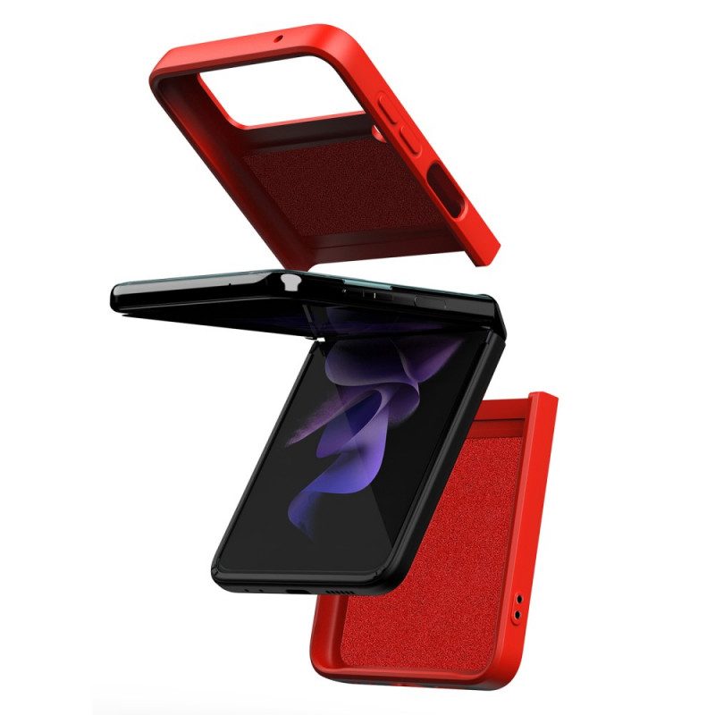 Folio-fodral Mobilskal För Samsung Galaxy Z Flip 3 5G Läderfodral Mate Med Ring-support