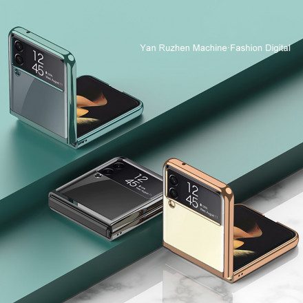 Folio-fodral Mobilskal För Samsung Galaxy Z Flip 3 5G Läderfodral Metal Style Kanter